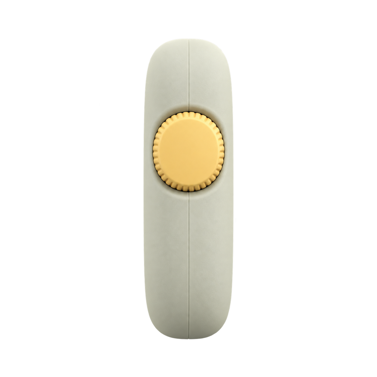 Side profile of the silicone case and its yellow dial